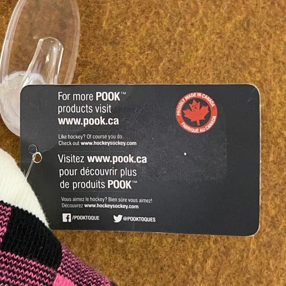 Pook Unisex OS Pink Black Buffalo Plaid Checkered Crew Socks NWT